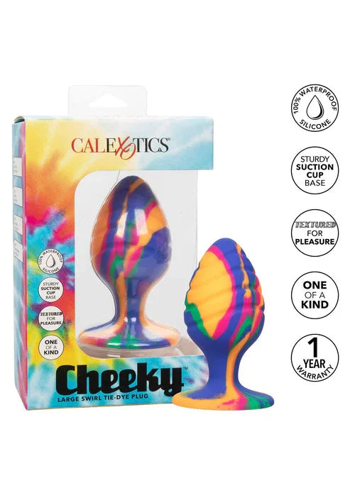 Cheeky Large Swirl Plug by CalExotics - Happytoys Sexshop: Toys for Feeling Happy & Easy 😊 - Discreet geleverd