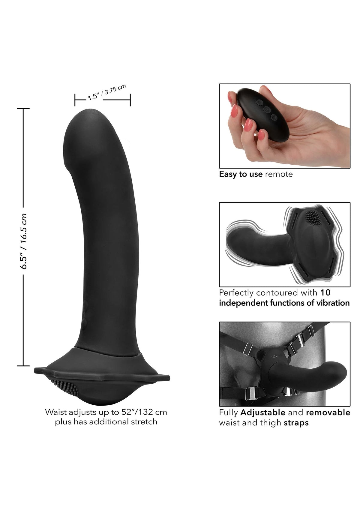 Bestel: Her Royal Harness Me2 Remote Rumbler Pegging Strap - On CalExotics - bij Happytoys: de erotische sex webshop | liever Happy dan Easy ⭐⭐⭐⭐⭐