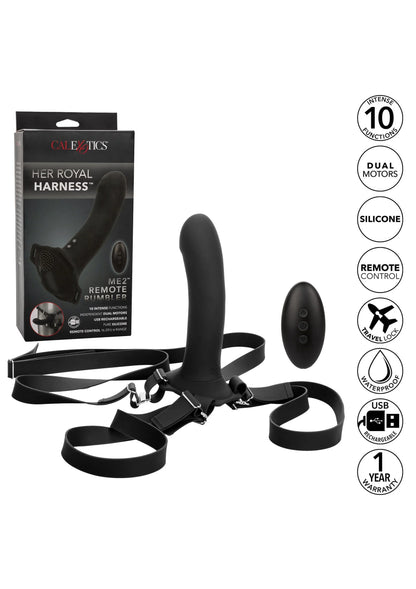 Bestel: Her Royal Harness Me2 Remote Rumbler Pegging Strap - On CalExotics - bij Happytoys: de erotische sex webshop | liever Happy dan Easy ⭐⭐⭐⭐⭐