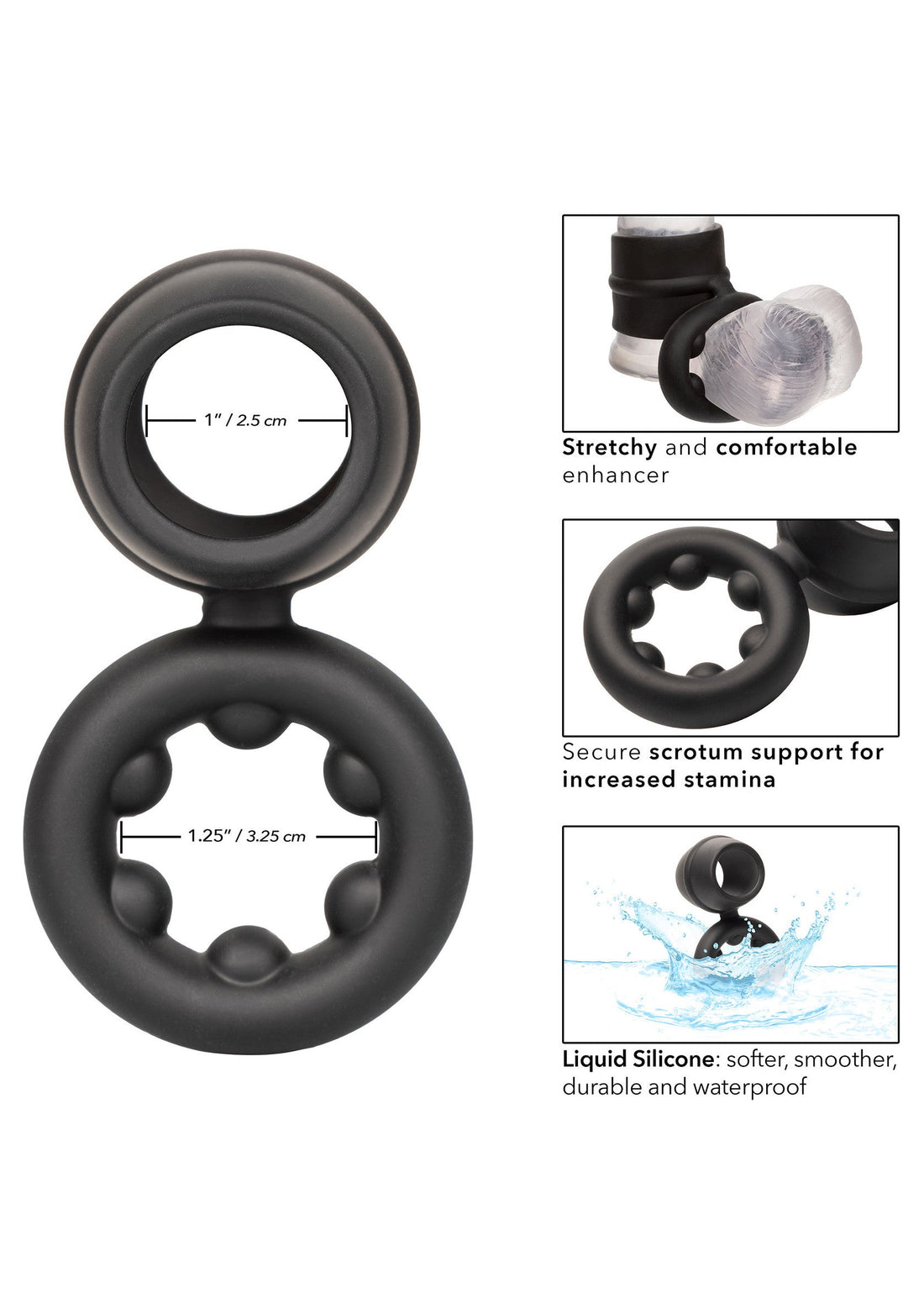 Alpha Dual Magnum Ring by CalExotics - Happytoys Sexshop: Toys for Feeling Happy & Easy 😊 - Discreet geleverd