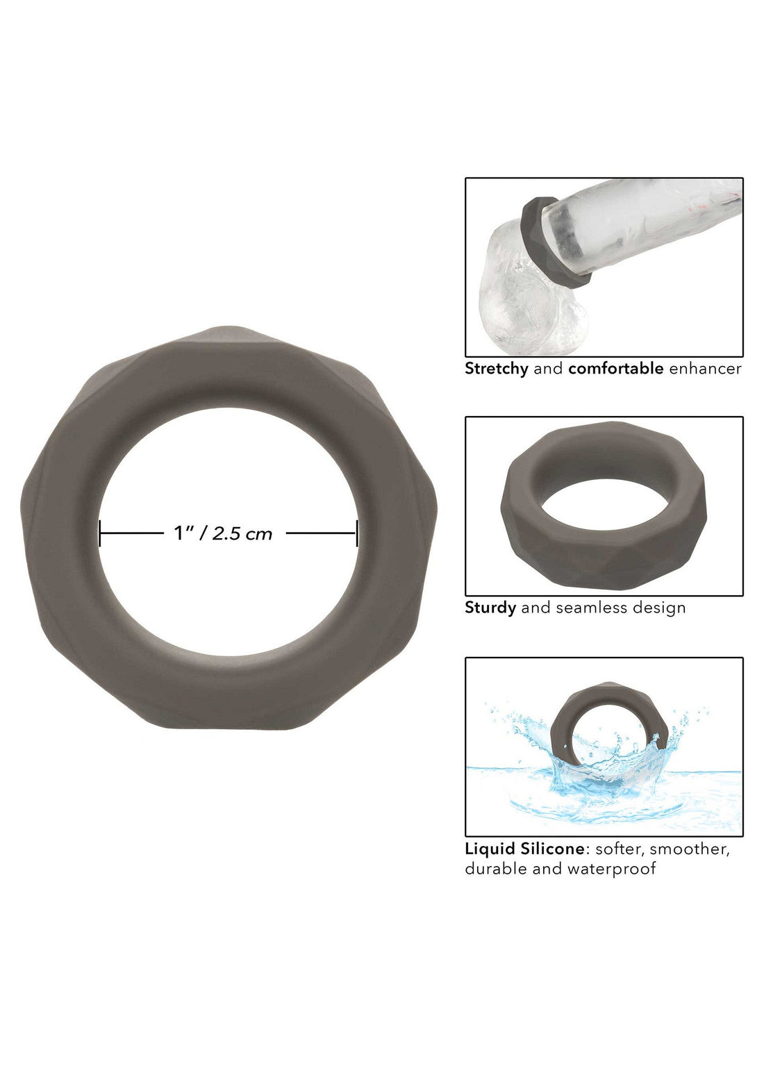 Alpha Prolong Prismatic Ring by CalExotics - Happytoys Sexshop: Toys for Feeling Happy & Easy 😊 - Discreet geleverd