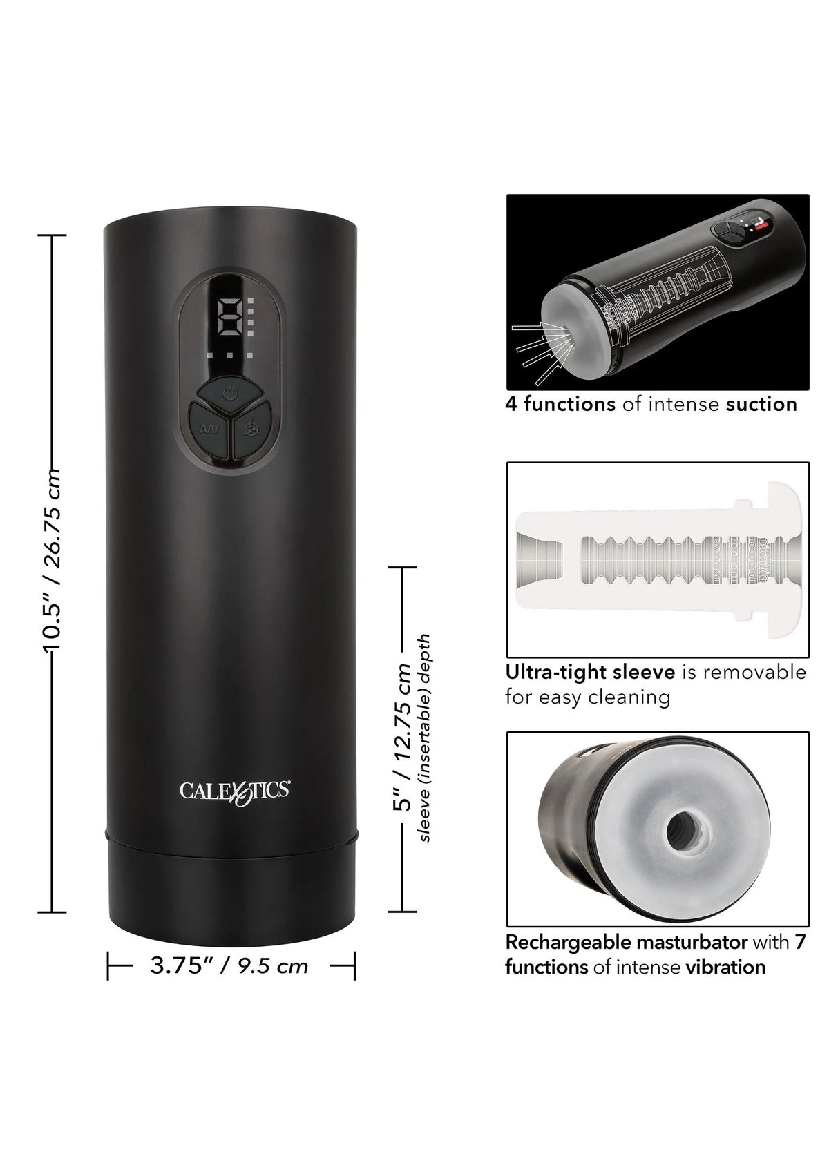 Beste vandaag nog: Bionic Sucking and Vibrating Masturbator by CalExotics - bij Happytoys Sexshop: Toys for Feeling Happy & Easy 😊