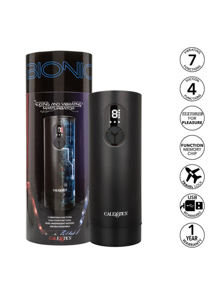 Beste vandaag nog: Bionic Sucking and Vibrating Masturbator by CalExotics - bij Happytoys Sexshop: Toys for Feeling Happy & Easy 😊