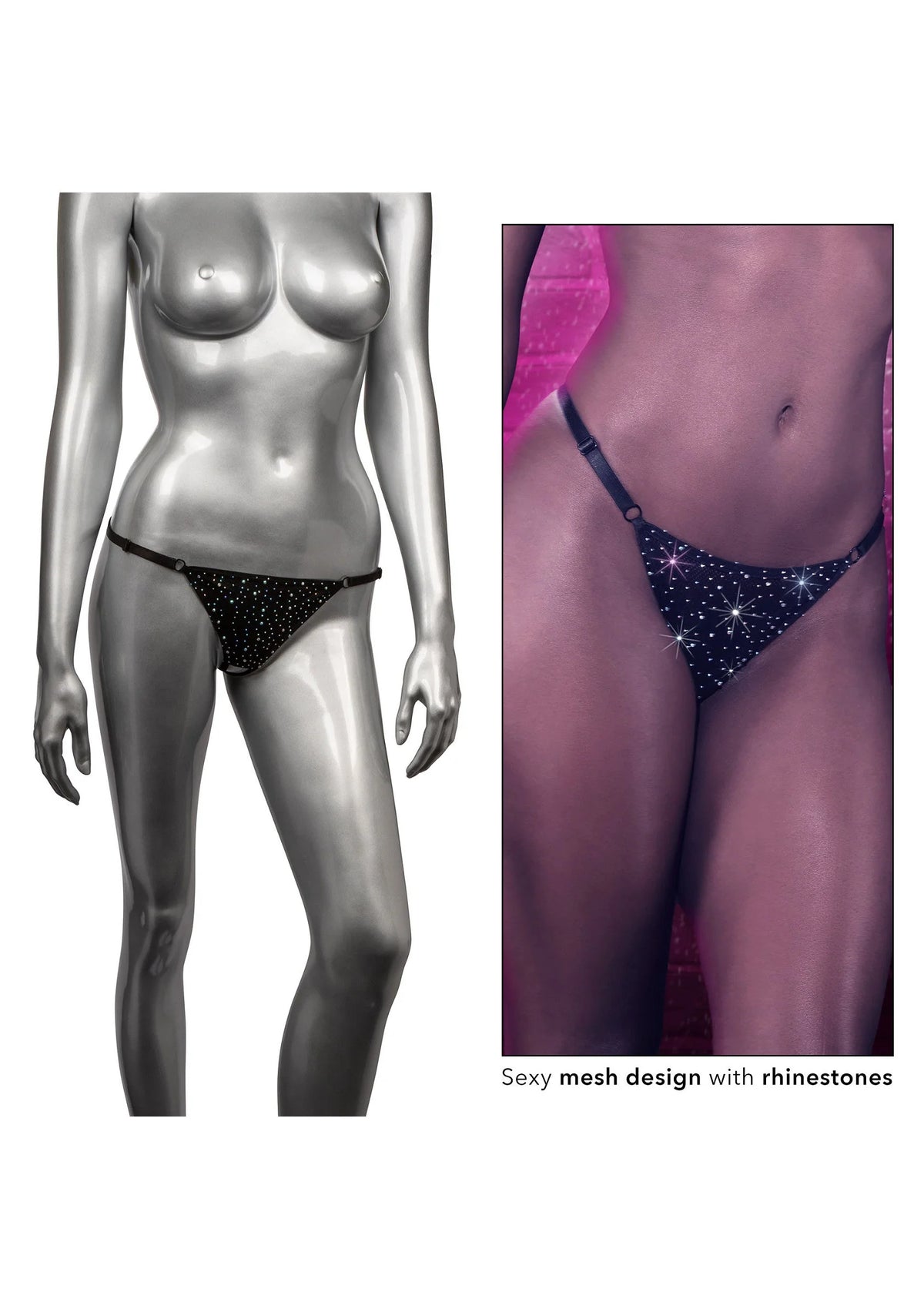 Bestel: Radiance Crotchless Thong by CalExotics - bij Happytoys: de erotische sex webshop | liever Happy dan Easy ⭐⭐⭐⭐⭐