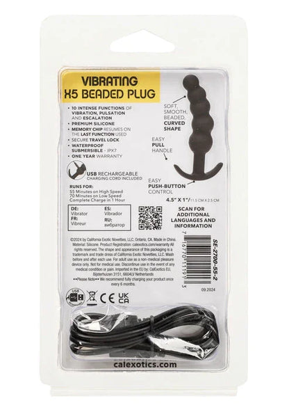 Vibrating X5 Beaded Plug by CalExotics