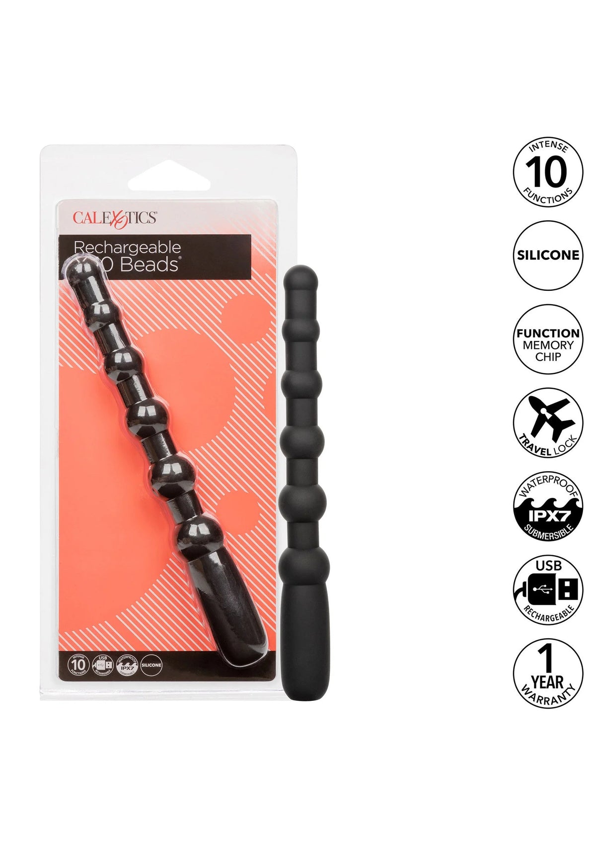 Bestel: Rechargeable X - 10 Beads by CalExotics - bij Happytoys: de erotische sex webshop | liever Happy dan Easy ⭐⭐⭐⭐⭐