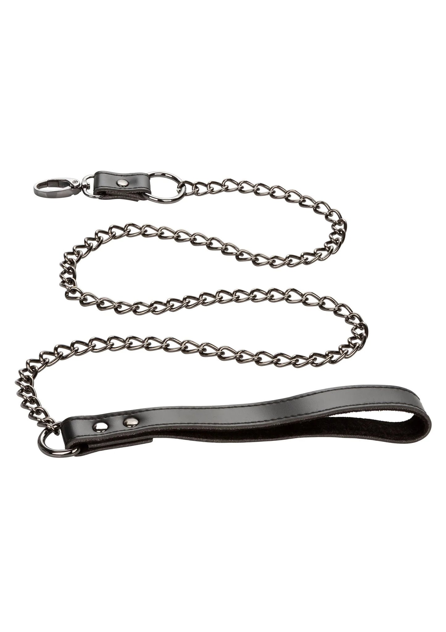 Zilverkleurige kettingleash met handlus en metalen sluiting