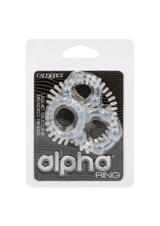 Bestel: Silicone Beaded Rings by CalExotics Alpha - cockrings bij Happytoys.nl, happytoys.be, Happytoys.ae: erotische sex webshop | liever Happy dan Easy ⭐⭐⭐⭐⭐