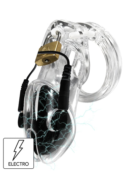 Bestel: Electro Cock Cage by Hidden Desire - bij Happytoys: de erotische sex webshop | liever Happy dan Easy ⭐⭐⭐⭐⭐ - Default Title - 16833 - CLEAR