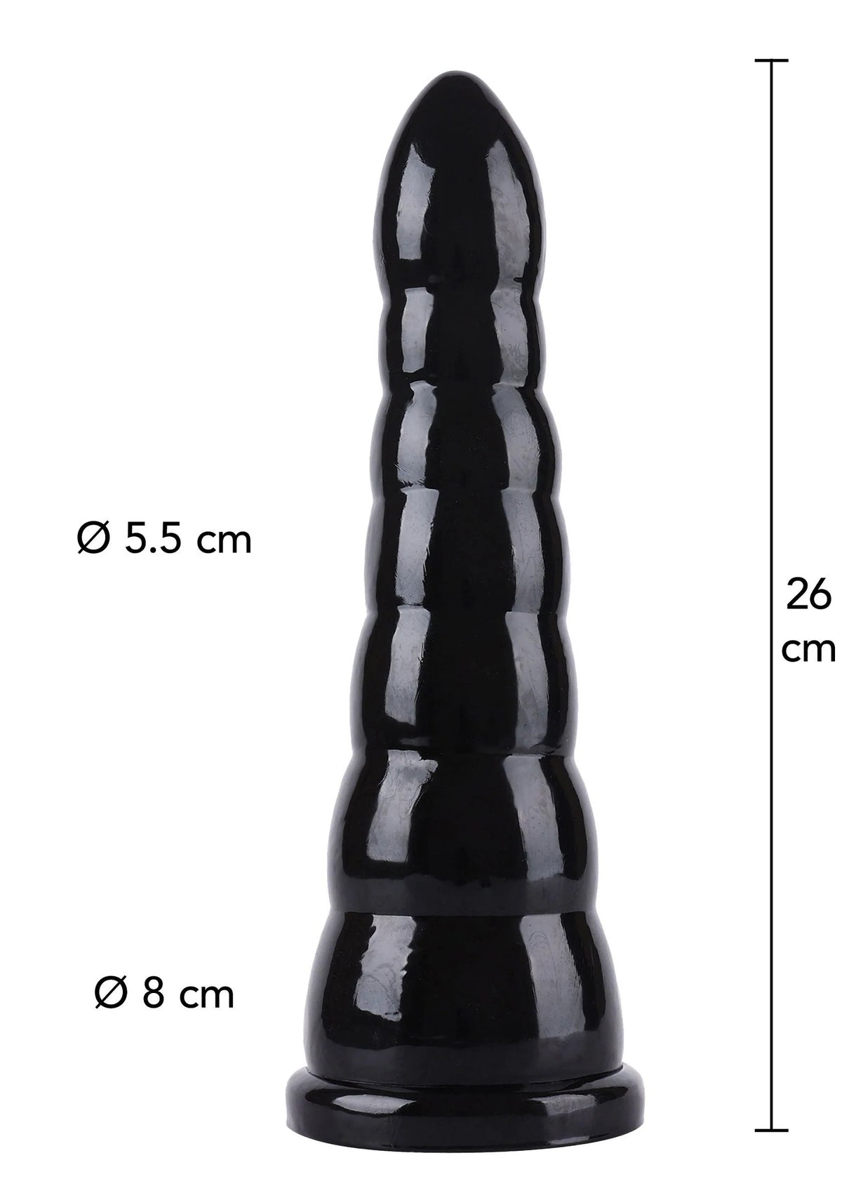 Bestel: Anal Cone 26 cm by Hidden Desire - bij Happytoys.nl, happytoys.be, Happytoys.ae: erotische sex webshop | liever Happy dan Easy ⭐⭐⭐⭐⭐ - Default Title - 16874 - BLACK