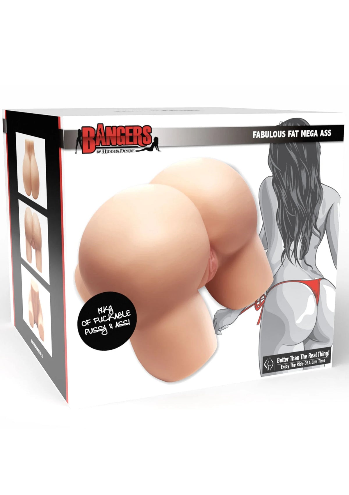 Beste vandaag nog: Bangers Fabulous Fat Mega Ass 19kg by Hidden Desire - bij Happytoys