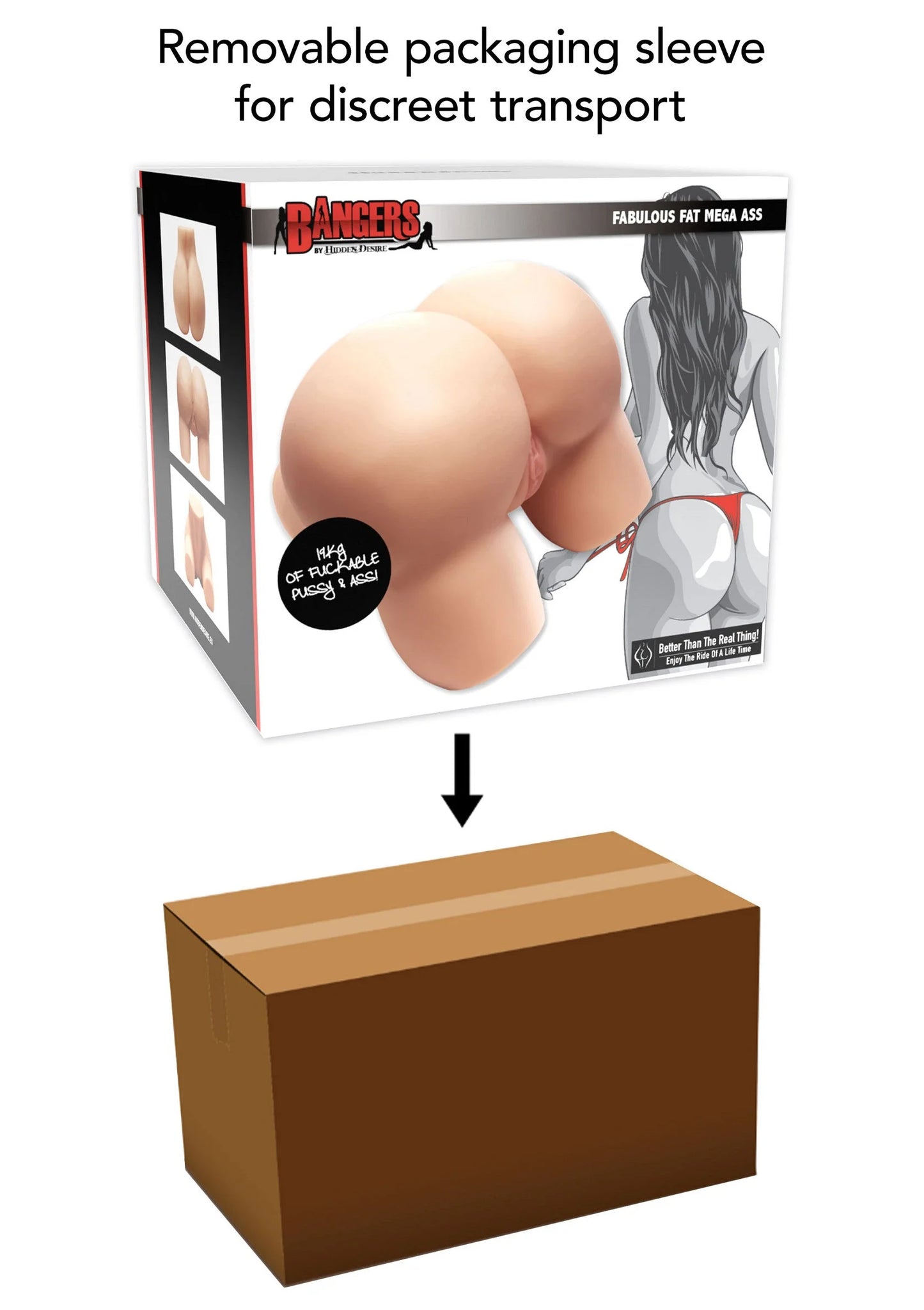 Beste vandaag nog: Bangers Fabulous Fat Mega Ass 19kg by Hidden Desire - bij Happytoys
