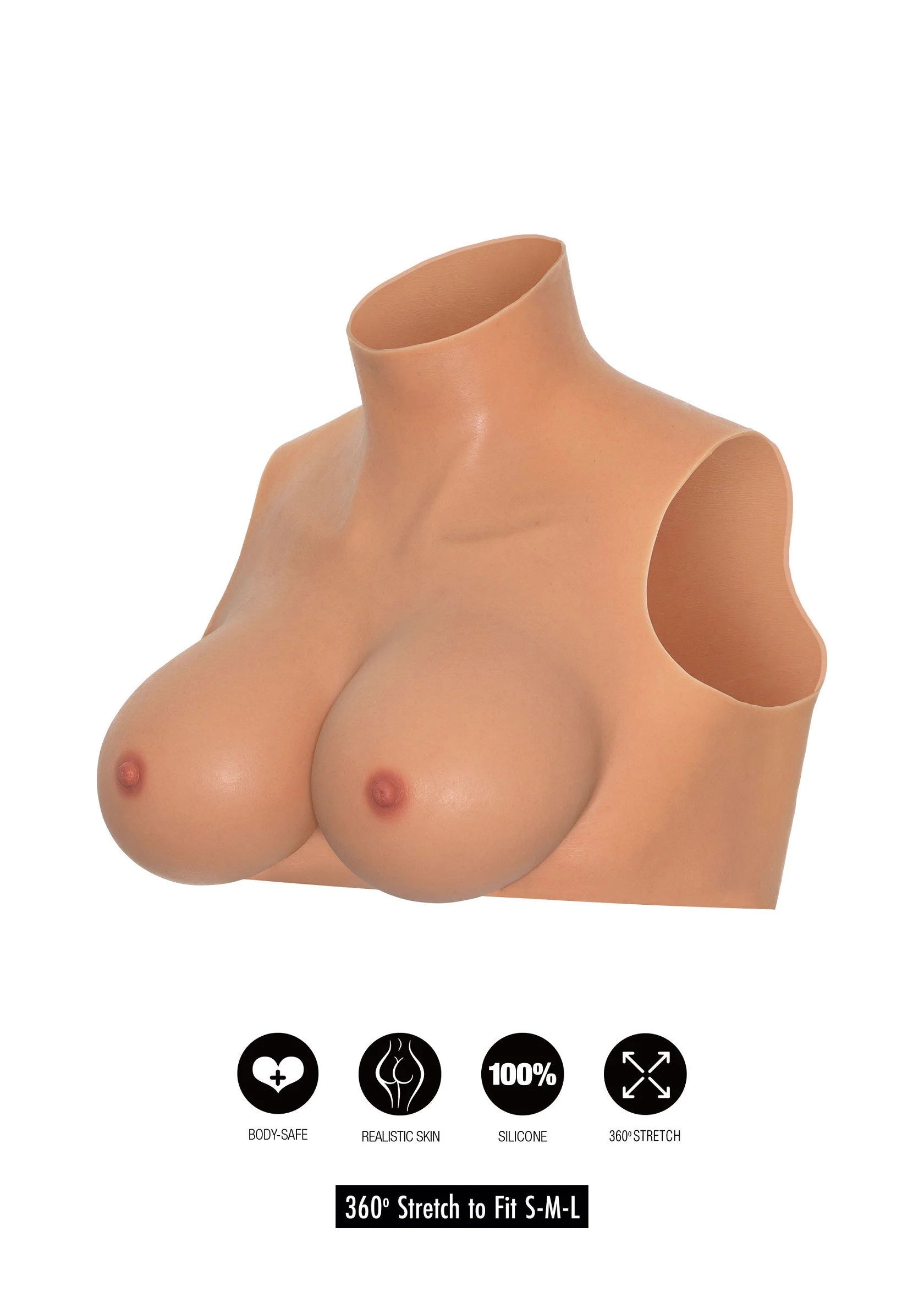 Beste vandaag nog: Wearable Breasts Crop Top G Cup by Hidden desire - bij Happytoys Sexshop: Toys for Feeling Happy & Easy 😊