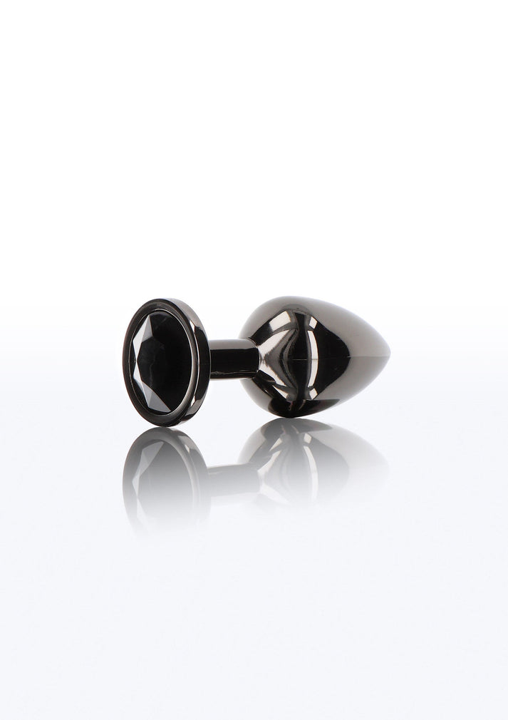 Bestel: Butt Plug With Diamond Jewel S - bij Happytoys: de erotische sex webshop | liever Happy dan Easy ⭐⭐⭐⭐⭐ - Default Title - 17116 - BLACK