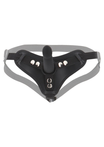 Bestel: Strap - On Harness With Dong Small - bij Happytoys: de erotische sex webshop | liever Happy dan Easy ⭐⭐⭐⭐⭐ - Default Title - 17120 - BLACK