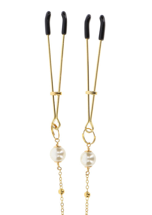 Tweezers Pearl & Deluxe Chain by Taboom Nipple Play