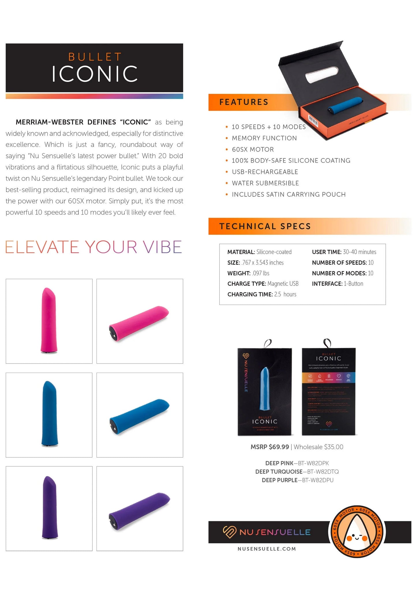 Beste vandaag nog: Iconic Bullet by NuSensuelle - bij Happytoys Sexshop: online sex shop for Feeling Happy & Easy 😊