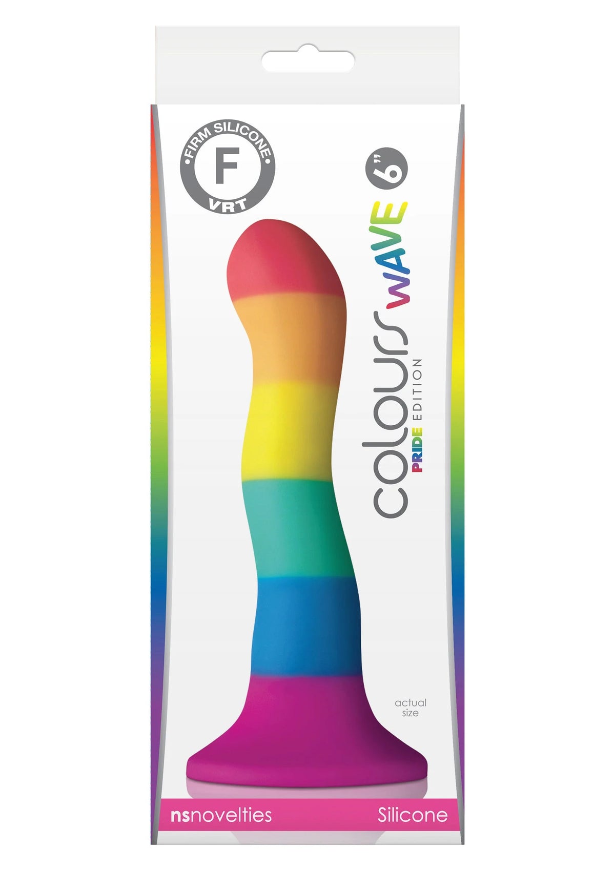 Beste vandaag nog: Colours Pride Edition 6' Wave Dildo by NS Novelties - bij Happytoys