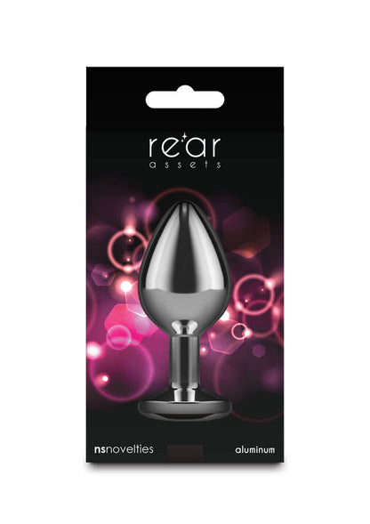 Rear Assets Silver butplug Medium by NS Novelties