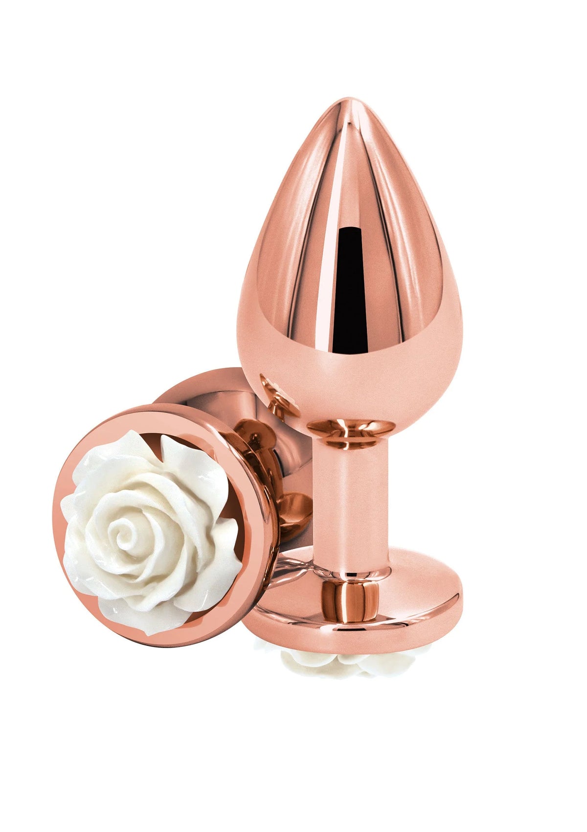 Beste vandaag nog: Rose Buttplug Medium by NS Novelties - bij Happytoys Sexshop: online sex shop for Feeling Happy & Easy 😊 - Wit - 18821 - WHITE