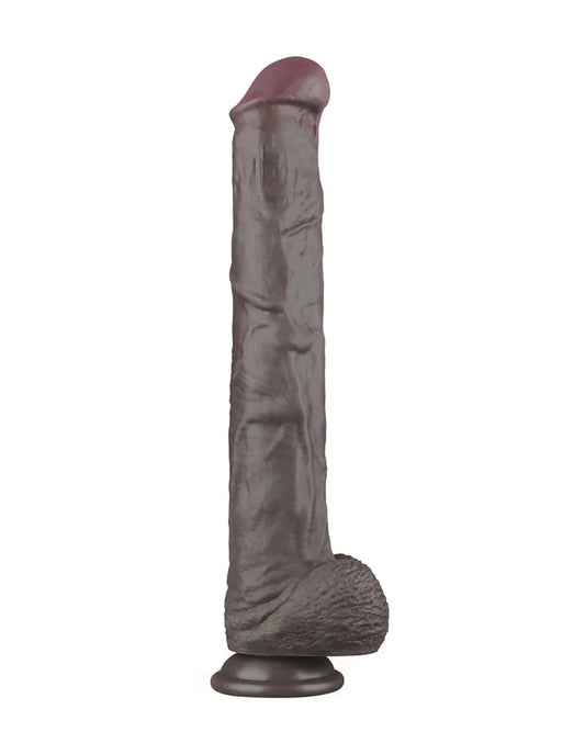 LoveToy - Nature Cock - 14,5" Dual Layered Bendable Cock XXL - Zwart - Happytoys Sexshop: Toys for Feeling Happy & Easy 😊 - Discreet geleverd