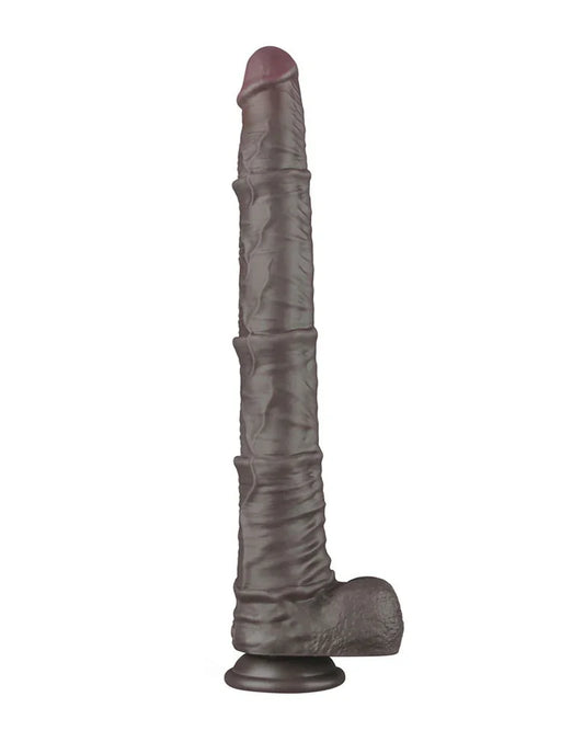LoveToy - Nature Cock - 16" Dual Layered Bendable Cock XXL - Zwart - Happytoys Sexshop: Toys for Feeling Happy & Easy 😊 - Discreet geleverd