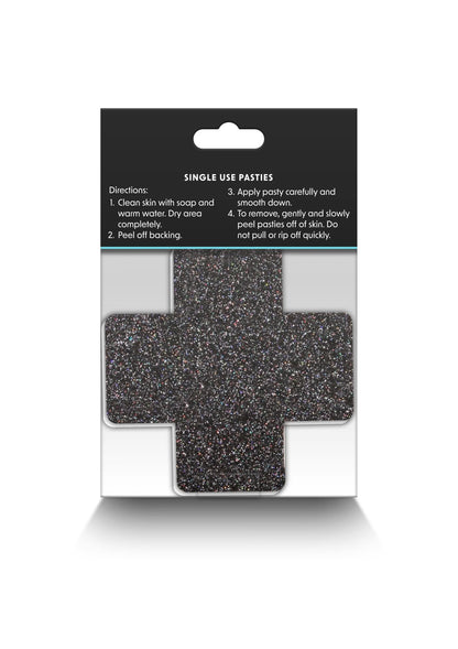 Beste vandaag nog: Pasties Glitter Cross 2 Pair by NS Novelties - bij Happytoys Sexshop: Toys for Feeling Happy & Easy 😊