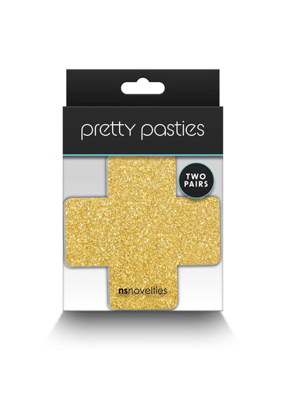 Beste vandaag nog: Pasties Glitter Cross 2 Pair by NS Novelties - bij Happytoys Sexshop: Toys for Feeling Happy & Easy 😊
