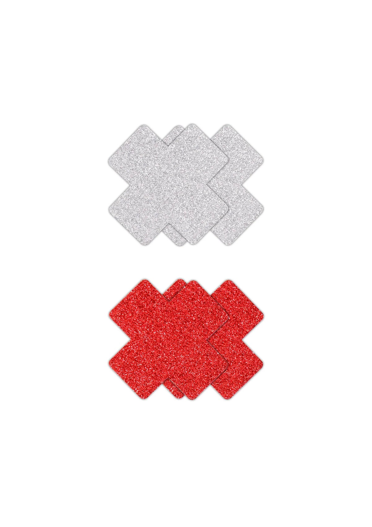 Beste vandaag nog: Pasties Glitter Cross 2 Pair by NS Novelties - bij Happytoys Sexshop: Toys for Feeling Happy & Easy 😊