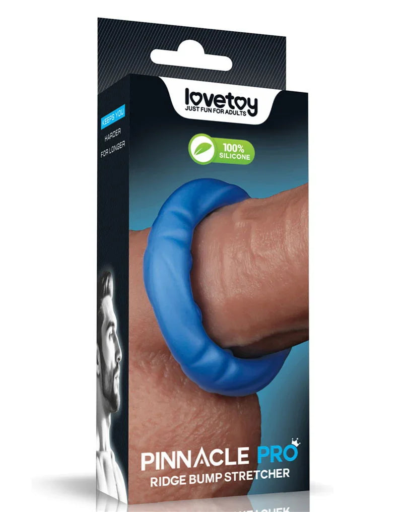 LoveToy - Pinnacle Pro - Ridge Bump Stretcher - Blauw - Happytoys Sexshop: Toys for Feeling Happy & Easy 😊 - Discreet geleverd