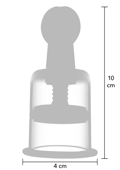 Zuignap-onderdelen met transparant ontwerp, afmeting 4 cm breed en 10 cm hoog