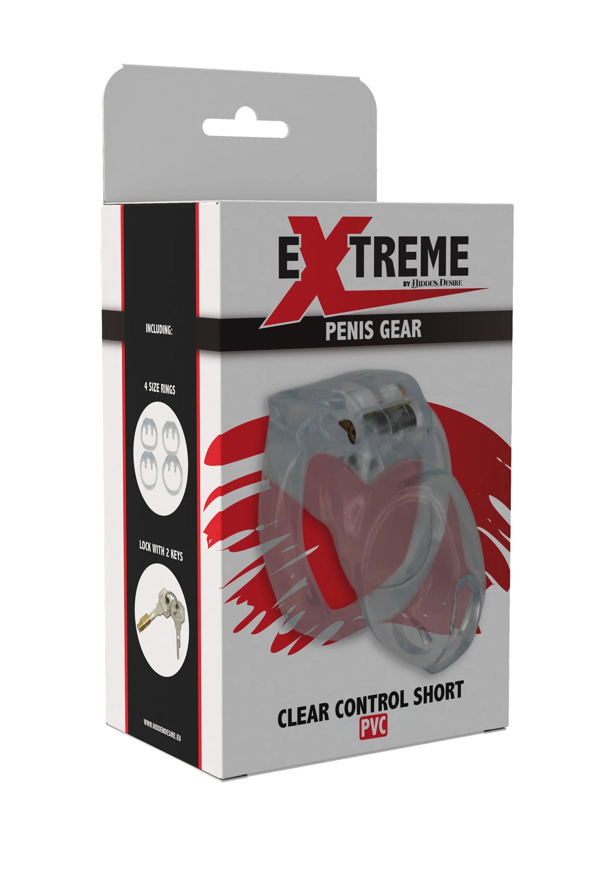 Beste vandaag nog: Clear Control Cock Cage Short by Hidden Desire - bij Happytoys Sexshop: online sex shop for Feeling Happy & Easy 😊