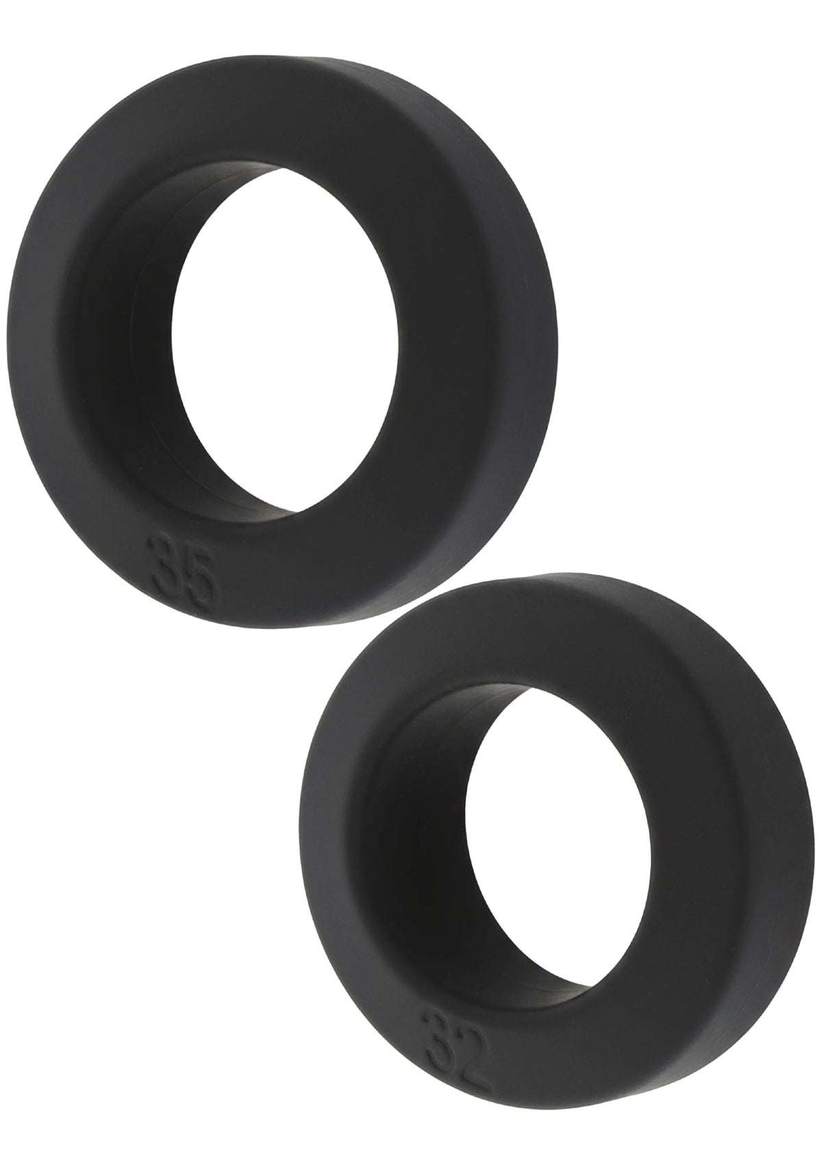 Beste vandaag nog: Double Stackers C - Rings 2 Pcs Set by Hiden Desire - bij Happytoys Sexshop: online sex shop for Feeling Happy & Easy 😊 - L - 20506 - BLACK - L