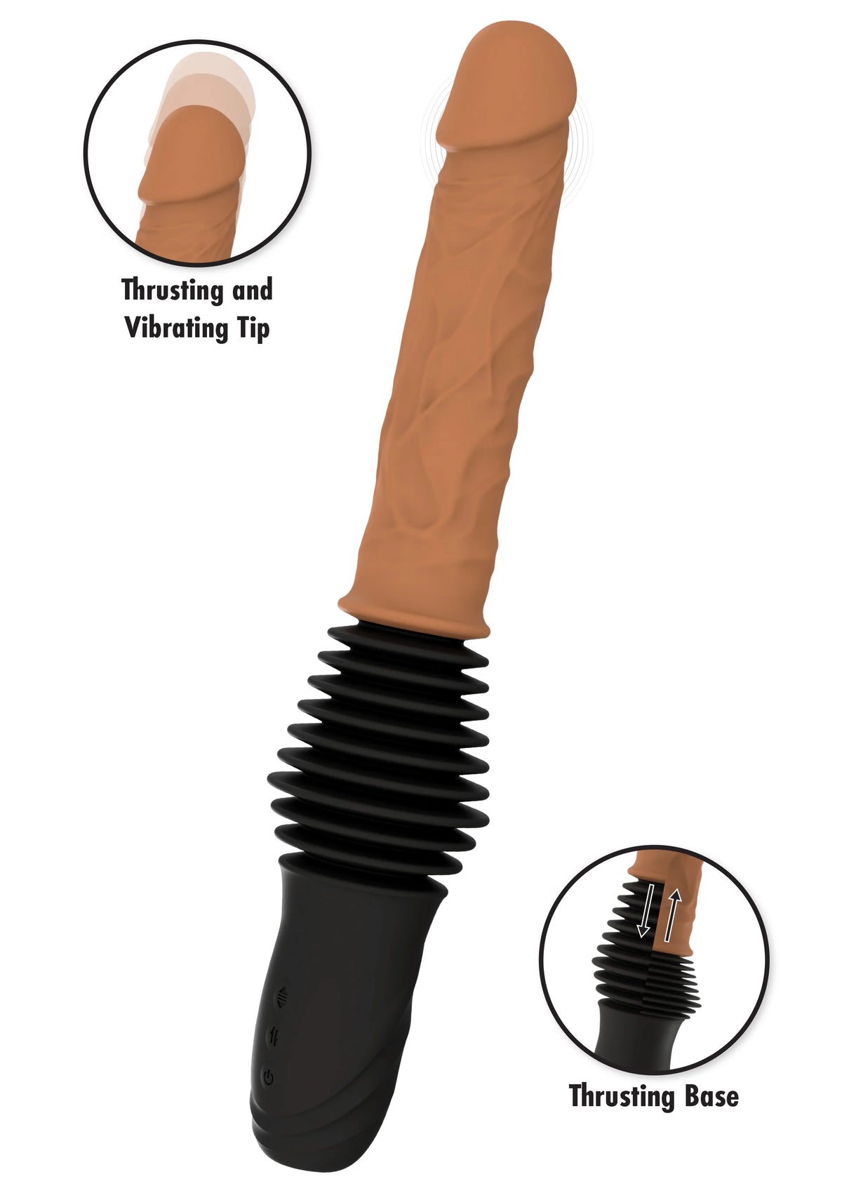 Bestel: Realistic Double Thrusting Vibrator by Hidden Desire Inferno - bij Happytoys.nl, happytoys.be, Happytoys.ae: erotische sex webshop | liever Happy dan Easy ⭐⭐⭐⭐⭐