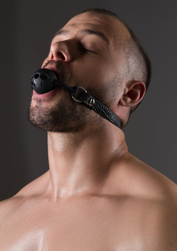 Croc-Embossed Ball Gag by Feros Avanza