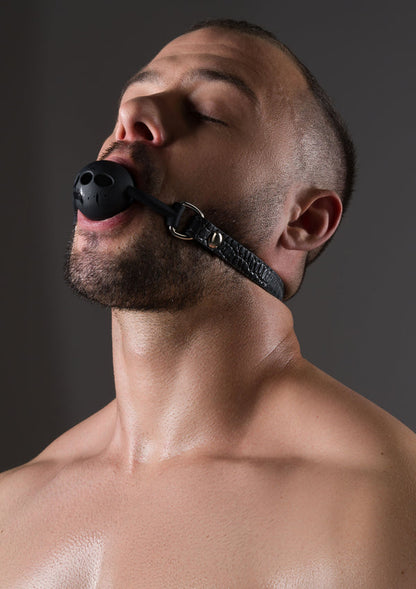 Croc-Embossed Ball Gag by Feros Avanza
