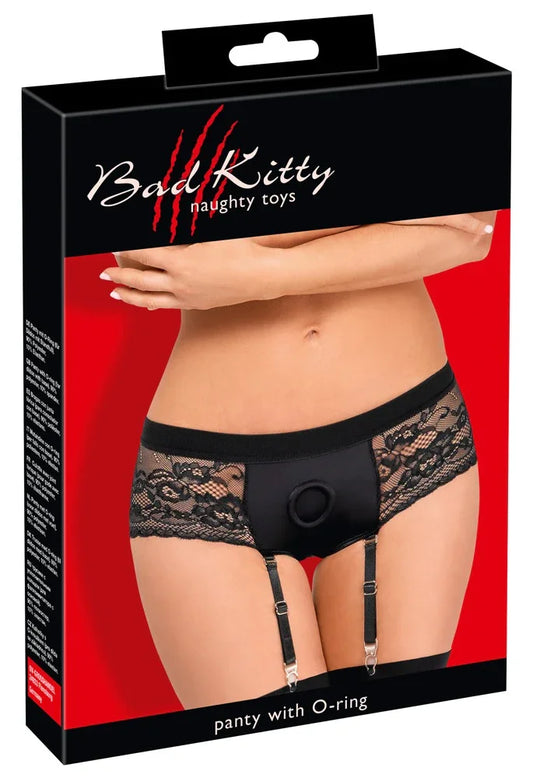 Zwarte strap-on slip (XS S M L XL) - Happytoys Sexshop: Toys for Feeling Happy & Easy 😊 - Discreet geleverd