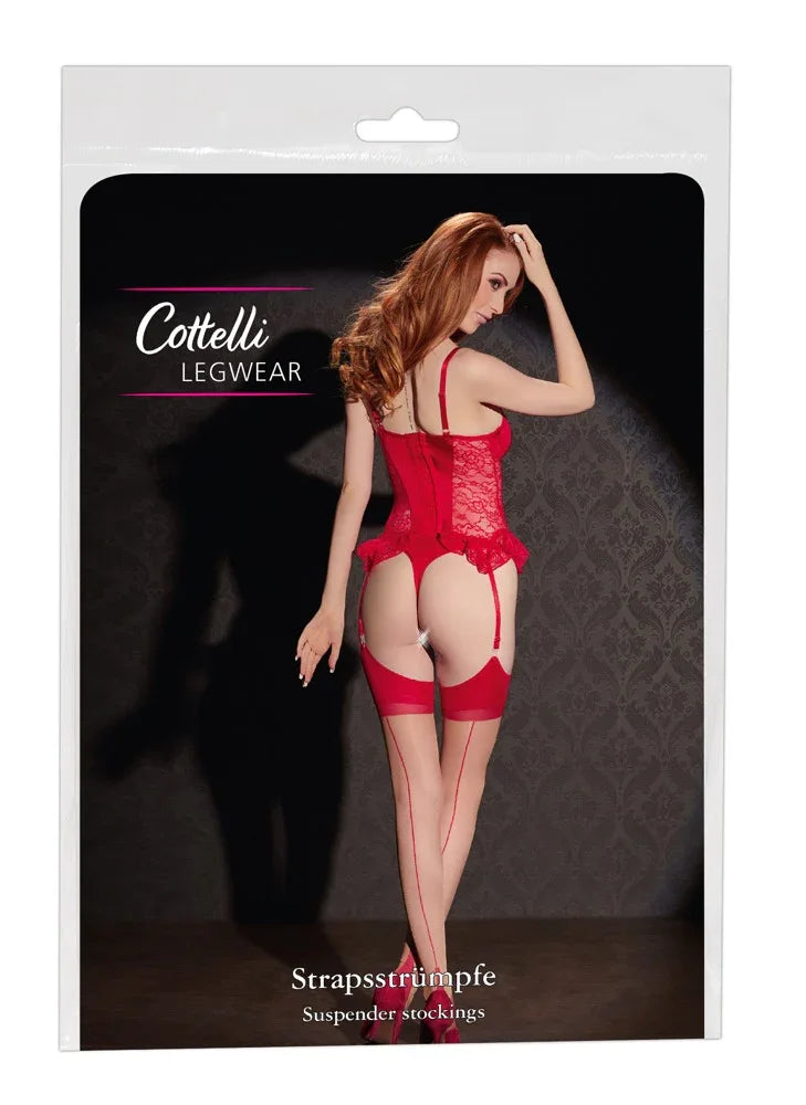 Stockings skin/red - Happytoys Sexshop: Toys for Feeling Happy & Easy 😊 - Discreet geleverd