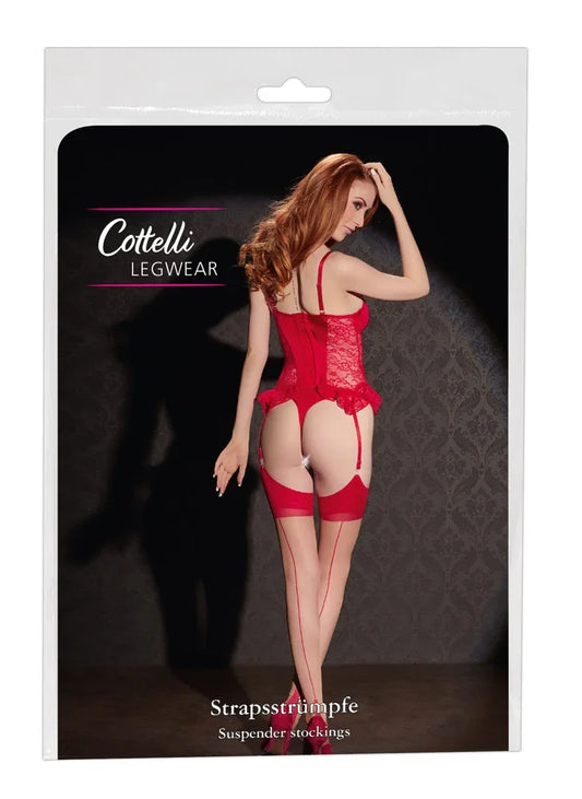 Stockings skin/red - Happytoys Sexshop: Toys for Feeling Happy & Easy 😊 - Discreet geleverd