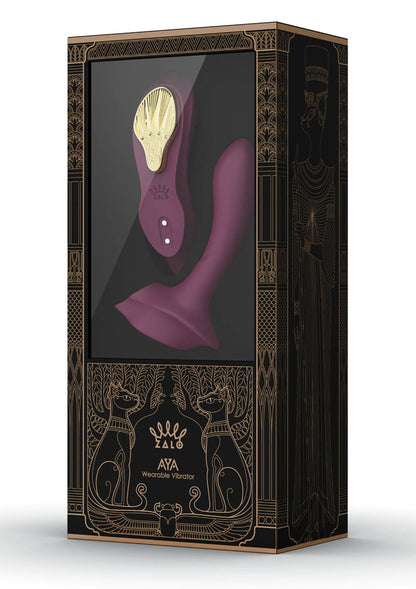 Verpakking van Zalo Aya draagbare vibrator met paarse vibratorafbeelding