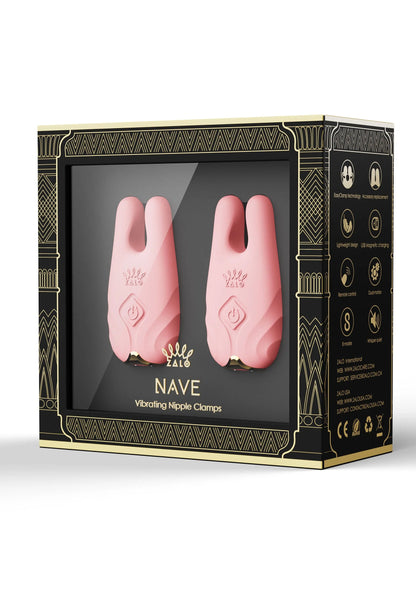Bestel: Nave Vibrating Nipple Clamps Pink by Zalo - bij Happytoys: de erotische sex webshop | liever Happy dan Easy ⭐⭐⭐⭐⭐