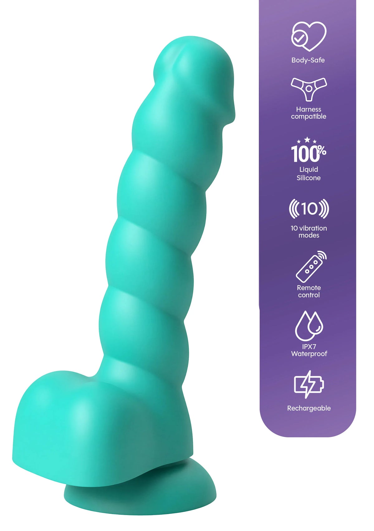 Spiral Tease Vibrating Dildo Silicone S by Playhouse Rogue