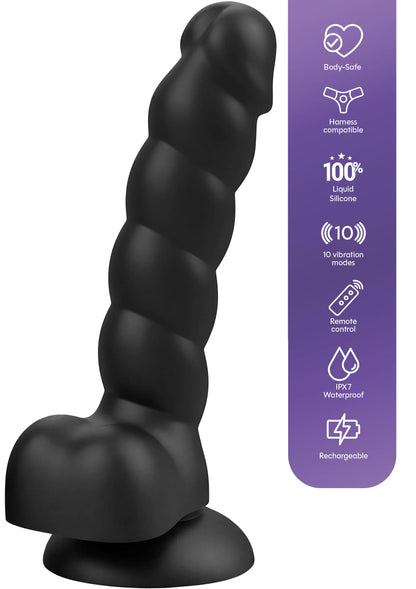 Spiral Tease Vibrating Dildo Silicone XL by Playhouse Rogue