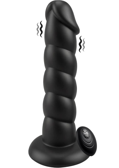 Spiral Tease Vibrating Dong Silicone XL by Playhouse Rogue