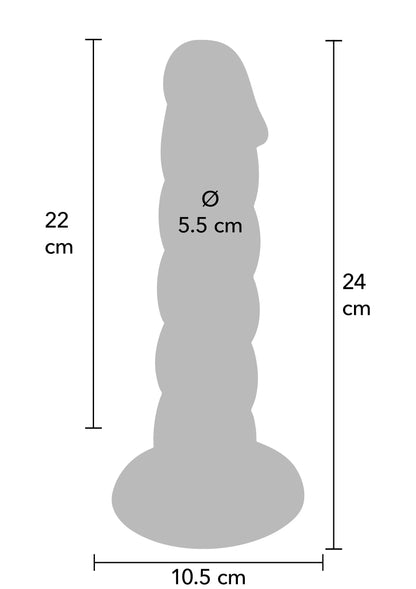 Spiral Tease Vibrating Dong Silicone XL by Playhouse Rogue