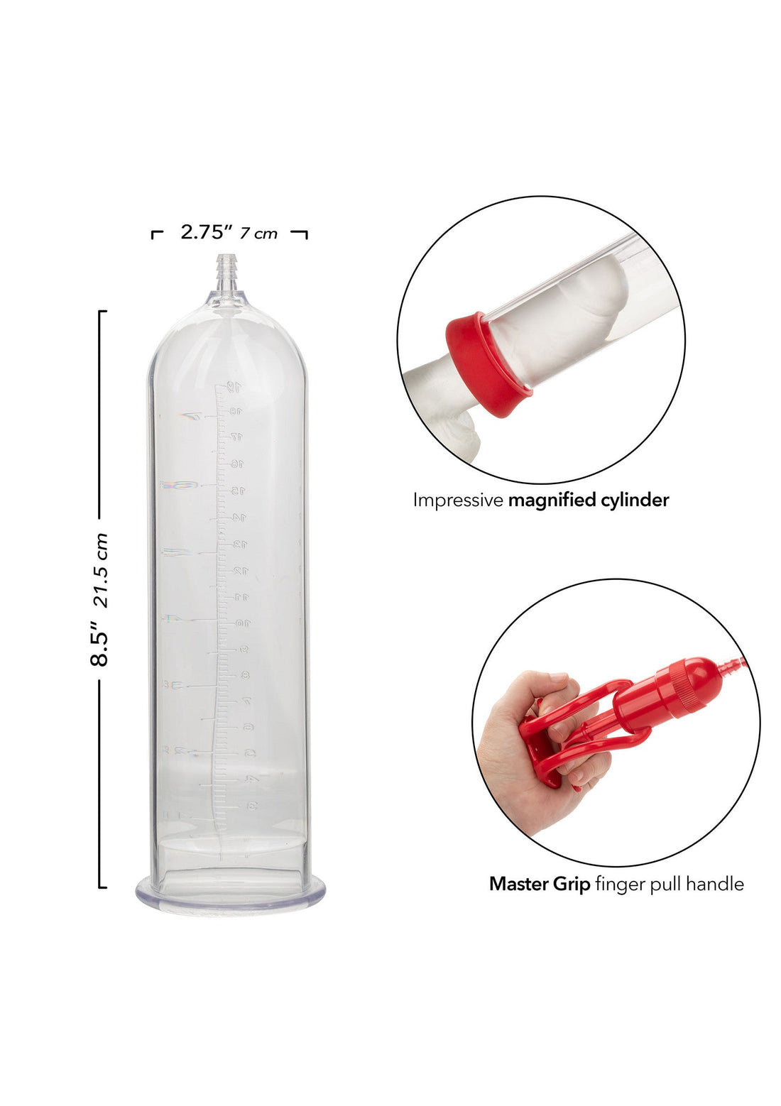 Magnified Pump by CalExotics - Happytoys Sexshop: Toys for Feeling Happy & Easy 😊 - Discreet geleverd