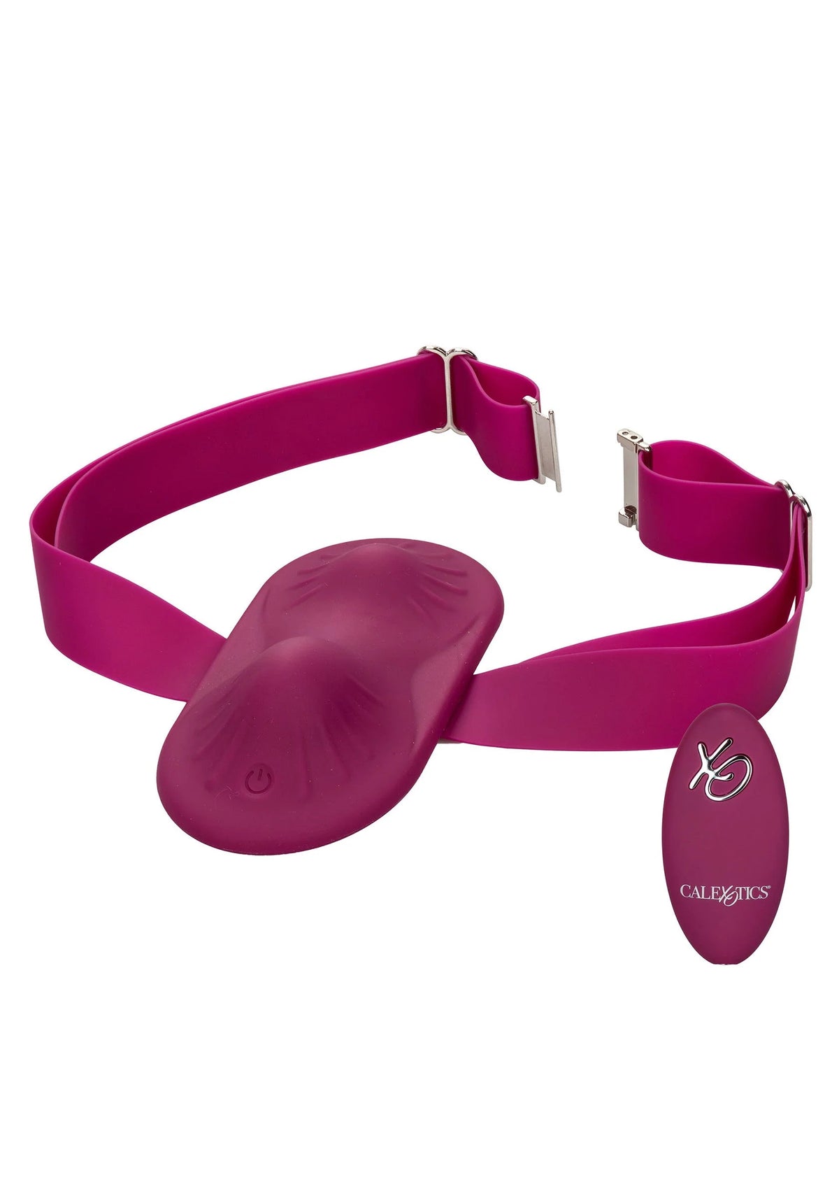 CalExotics vibrerende grinder met paarse dijband en afstandsbediening