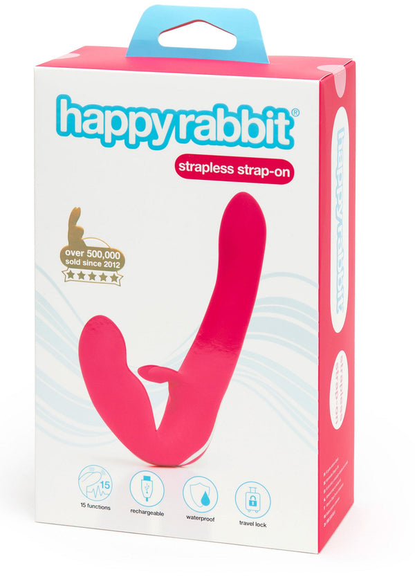 Vibrating Strapless Strap On Vibrator by Happy Rabbit