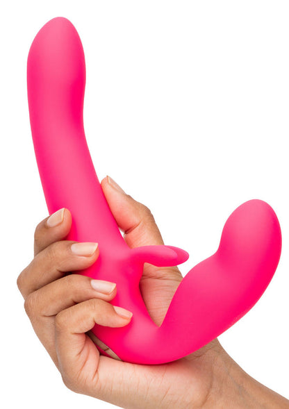 Vibrating Strapless Strap On Vibrator by Happy Rabbit