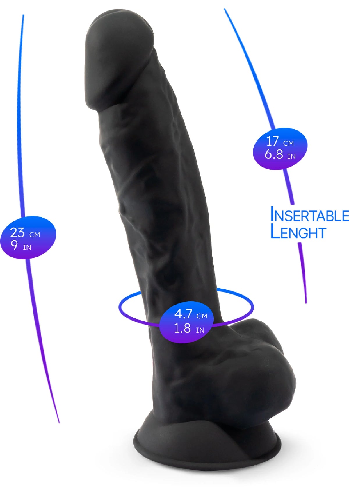 Beste vandaag nog: Dildo Model 9 inch by Silex - bij Happytoys Sexshop: online sex shop for Feeling Happy & Easy 😊